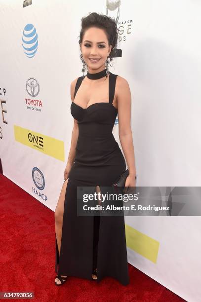 Actress Tristin Mays attends the 48th NAACP Image Awards at Pasadena Civic Auditorium on February 11, 2017 in Pasadena, California.