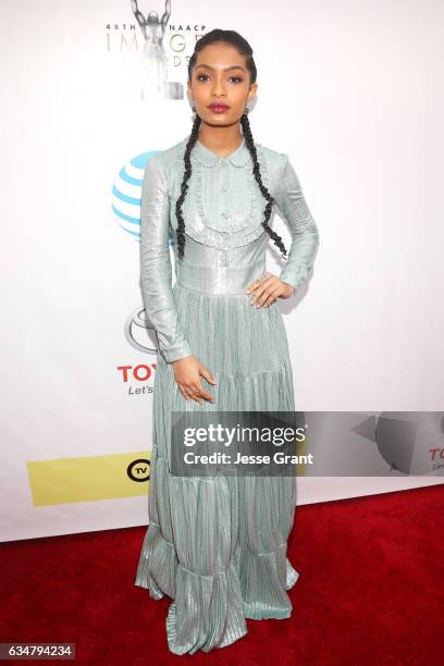 Actress Yara Shahidi attends the 48th NAACP Image Awards at Pasadena Civic Auditorium on February 11, 2017 in Pasadena, California.