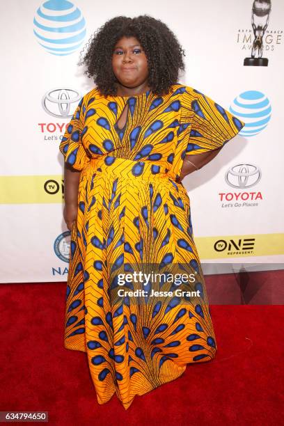 Actress Gabourey Sidibe attends the 48th NAACP Image Awards at Pasadena Civic Auditorium on February 11, 2017 in Pasadena, California.