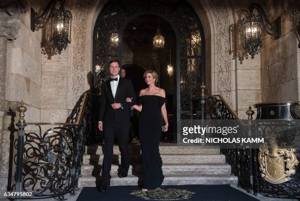 President Donald Trump's daughter Ivanka Trump and her husband Jared Kushner, White House senior adviser, depart Trump's Mar-a-Lago resort in Palm...