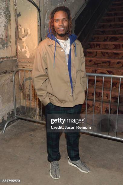 Fetty Wap attends the Alexander Wang February 2017 fashion show during New York Fashion Week on February 11, 2017 in New York City.