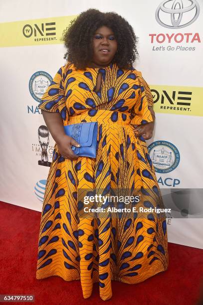 Actress Gabourey Sidibe attends the 48th NAACP Image Awards at Pasadena Civic Auditorium on February 11, 2017 in Pasadena, California.