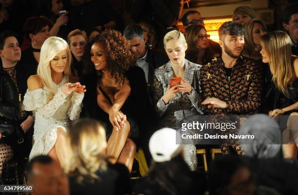 Gigi Gorgeous; Janet Mock, Coco Rocha, Brad Walsh and Alicia Silverstone attend the Christian Siriano show during, New York Fashion Week: The Shows...