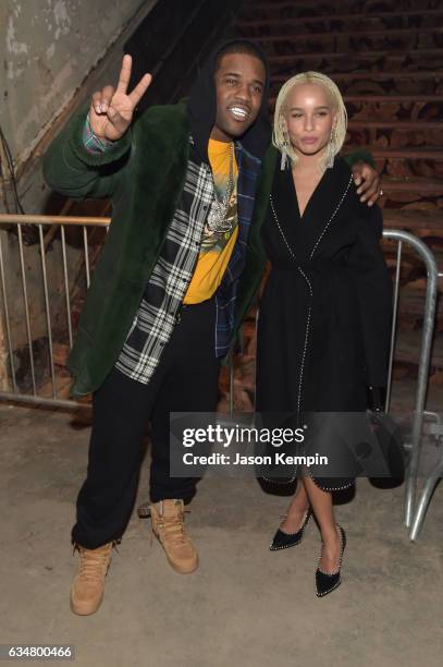 Ferg and Zoe Kravitz attend the Alexander Wang February 2017 fashion show during New York Fashion Week on February 11, 2017 in New York City.