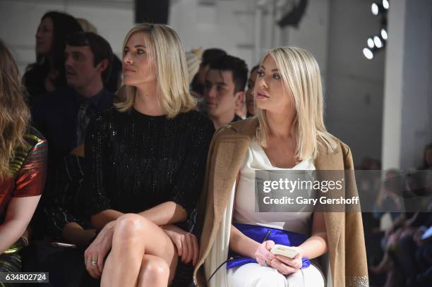 Personalities Kristen Taekman and Stassi Schroeder attend the Georgine fashion show during February 2017 New York Fashion Week at Gallery 2, Skylight...