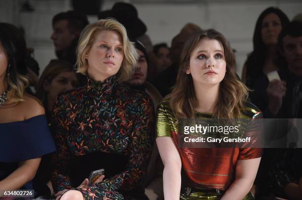 Alexandra Richards and Taylor Spreitler attend the Georgine fashion show during February 2017 New York Fashion Week at Gallery 2, Skylight Clarkson...