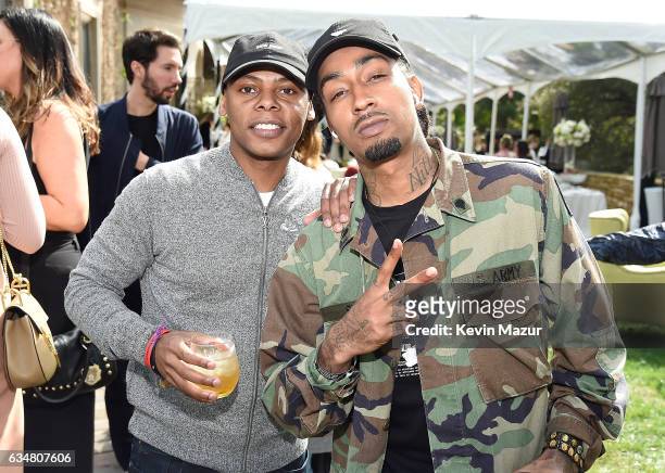 Tyran ÒTataÓ Smith and Don Flamingo attend 2017 Roc Nation Pre-GRAMMY brunch at Owlwood Estate on February 11, 2017 in Los Angeles, California.
