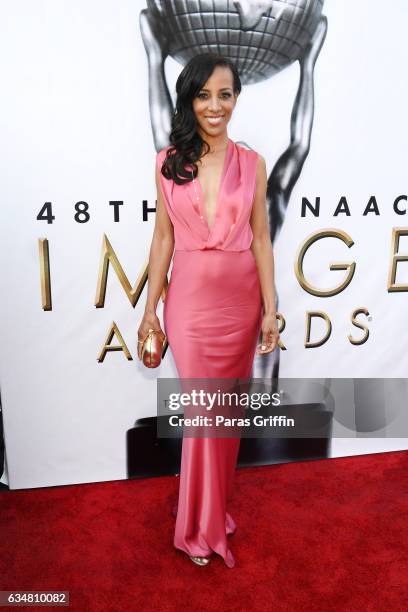 Personality Shaun Robinson attends the 48th NAACP Image Awards at Pasadena Civic Auditorium on February 11, 2017 in Pasadena, California.