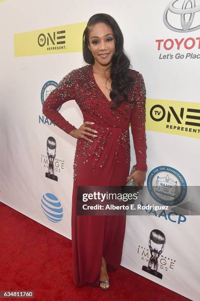 Actress Tiffany Haddish attends the 48th NAACP Image Awards at Pasadena Civic Auditorium on February 11, 2017 in Pasadena, California.