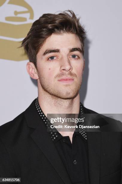 Andrew Taggart of The Chainsmokers attends Pre-GRAMMY Gala and Salute to Industry Icons Honoring Debra Lee at The Beverly Hilton on February 11, 2017...