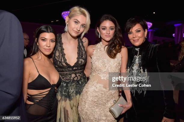 Kourtney Kardashian, Paris Jackson, Caroline D'Amore, and Kris Jenner attend Pre-GRAMMY Gala and Salute to Industry Icons Honoring Debra Lee at The...