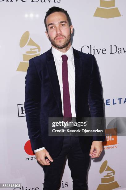 Recording artist Pete Wentz of music group Fall Out Boy attends Pre-GRAMMY Gala and Salute to Industry Icons Honoring Debra Lee at The Beverly Hilton...