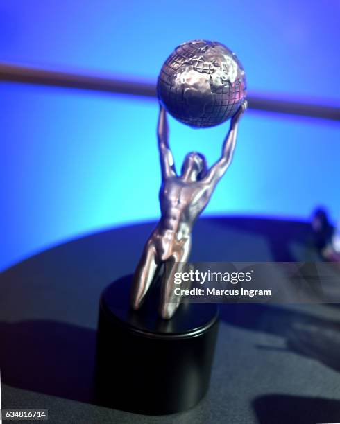 The trophy is seen at the 48th NAACP Image Awards at Pasadena Civic Auditorium on February 11, 2017 in Pasadena, California.