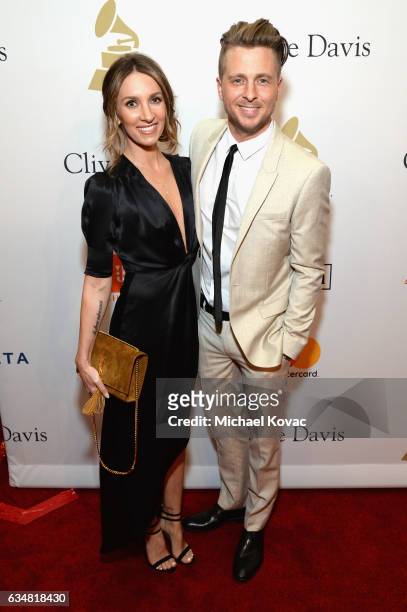 Genevieve Tedder and recording artist Ryan Tedder of music group OneRepublic attend Pre-GRAMMY Gala and Salute to Industry Icons Honoring Debra Lee...
