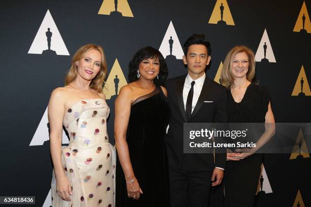 Leslie Mann , Cheryl Boone Isaacs, John Cho, and Dawn Hudson attend The Academy Of Motion Picture Arts And Sciences' Scientific And Technical Awards...