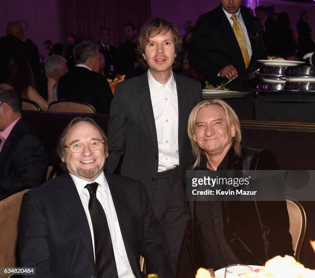 Stephen Stills, Beck and Joe Walsh attend Pre-GRAMMY Gala and Salute to Industry Icons Honoring Debra Lee at The Beverly Hilton on February 11, 2017...