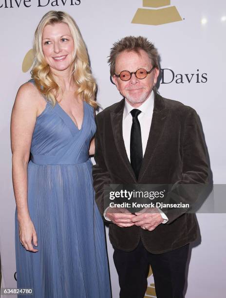 Mariana Williams and songwriter Paul Williams attend Pre-GRAMMY Gala and Salute to Industry Icons Honoring Debra Lee at The Beverly Hilton on...