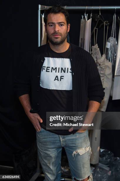 Designer Jonathan Simkhai attend the Jonathan Simkhai fashion show during February 2017 New York Fashion Week: The Shows at Gallery 1, Skylight...