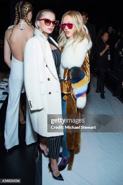 Caroline Vreeland and Shea Marie attend the Jonathan Simkhai fashion show during February 2017 New York Fashion Week: The Shows at Gallery 1,...