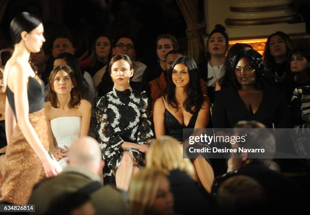 Alexa Chung, Juliette Lewis, Morena Baccarin and Danielle Brooks attend the Christian Siriano show during, New York Fashion Week: The Shows at The...