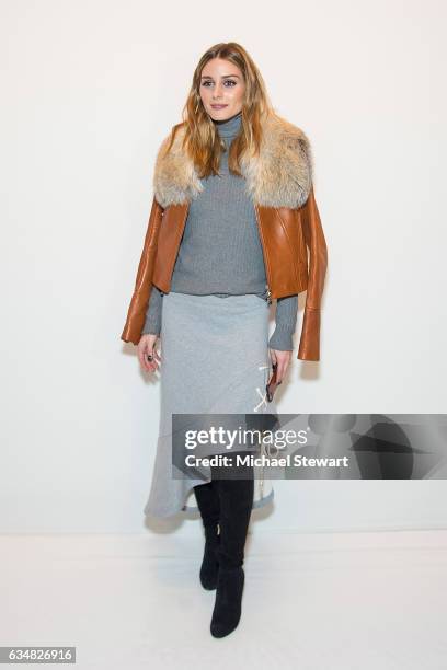 Olivia Palermo attends the Jonathan Simkhai fashion show during February 2017 New York Fashion Week: The Shows at Gallery 1, Skylight Clarkson Sq on...