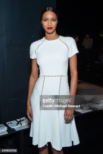 Model Lais Ribeiro attends the Jonathan Simkhai fashion show during February 2017 New York Fashion Week: The Shows at Gallery 1, Skylight Clarkson Sq...