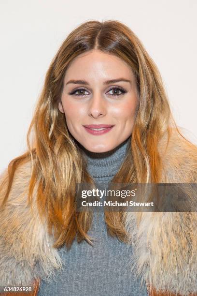 Olivia Palermo attends the Jonathan Simkhai fashion show during February 2017 New York Fashion Week: The Shows at Gallery 1, Skylight Clarkson Sq on...
