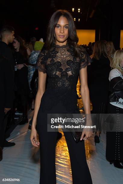 Model Cindy Bruna attends the Jonathan Simkhai fashion show during February 2017 New York Fashion Week: The Shows at Gallery 1, Skylight Clarkson Sq...