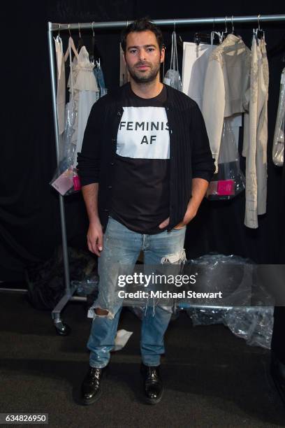 Designer Jonathan Simkhai attend the Jonathan Simkhai fashion show during February 2017 New York Fashion Week: The Shows at Gallery 1, Skylight...