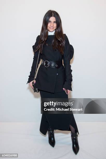 Lainy Hedaya attends the Jonathan Simkhai fashion show during February 2017 New York Fashion Week: The Shows at Gallery 1, Skylight Clarkson Sq on...