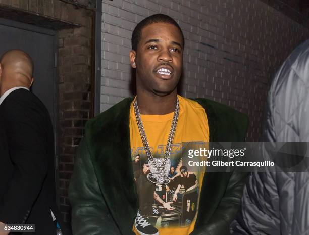 Ferg arriving to the Alexander Wang February 2017 fashion show during New York Fashion Week on February 11, 2017 in New York City.
