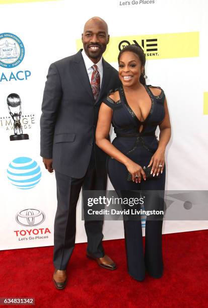 Actress Niecy Nash and Jay Tucker attend the 48th NAACP Image Awards at Pasadena Civic Auditorium on February 11, 2017 in Pasadena, California.