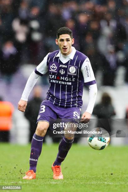 Yann Bodiger of Toulouse during the Ligue 1 match between Toulouse Fc and Angers Sco at Stadium Municipal on February 5, 2017 in Toulouse, France.