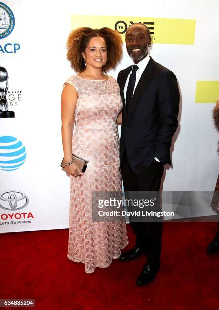 Actor Don Cheadle and Bridgid Coulter attend the 48th NAACP Image Awards at Pasadena Civic Auditorium on February 11, 2017 in Pasadena, California.