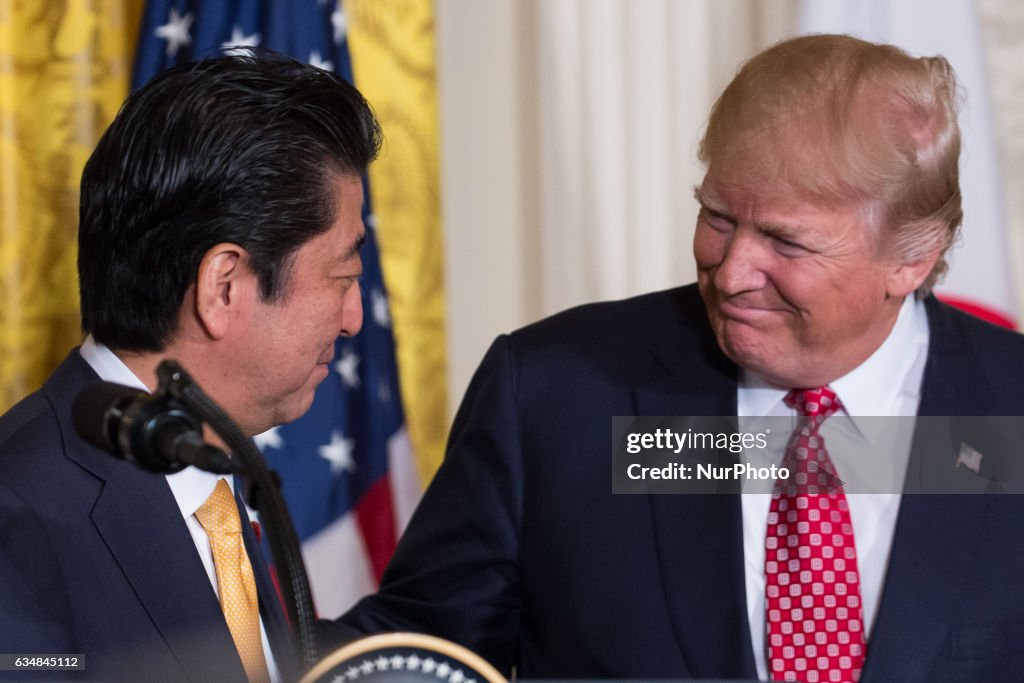 President Trump Holds Joint Press Conference With Japanese PM Shinzo Abe