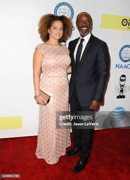 Don Cheadle and Bridgid Coulter attend the 48th NAACP Image Awards at Pasadena Civic Auditorium on February 11, 2017 in Pasadena, California.