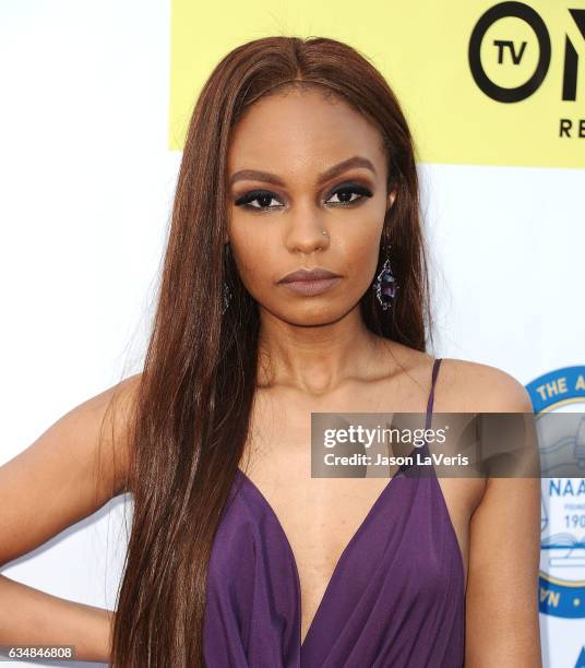 Actress Sierra McClain attends the 48th NAACP Image Awards at Pasadena Civic Auditorium on February 11, 2017 in Pasadena, California.