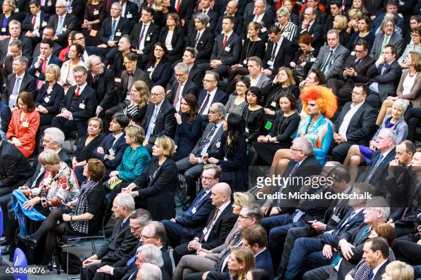 Overview of the election of a new German President by the Federal Assembly at the Bundestag on February 12, 2017 in Berlin, Germany. Steinmeier is...