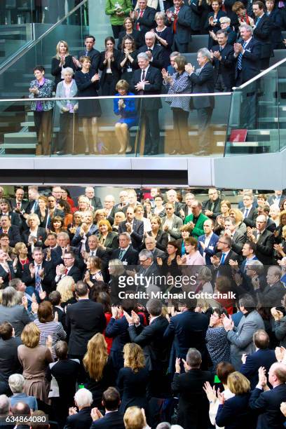 Standing Ovations for German President Joachim Gauck during the election of a new German President by the Federal Assembly at the Bundestag on...