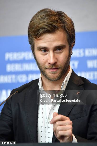 Actor Ozgur Cevik attends the 'Inflame' press conference during the 67th Berlinale International Film Festival Berlin at Grand Hyatt Hotel on...