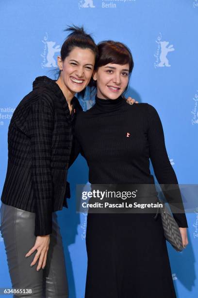 Director Ceylan Ozgun Ozcelik and actress Algi Eke attend the 'Inflame' photo call during the 67th Berlinale International Film Festival Berlin at...