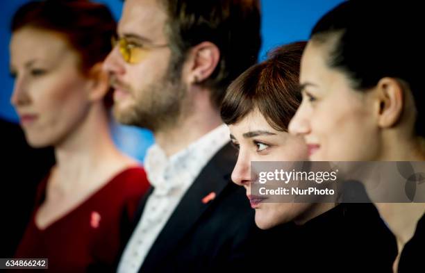 Actress Algi Eke attends the Inflame photocall during the 67th Berlinale International Film Festival Berlin at Grand Hyatt Hotel on February 12, 2017...