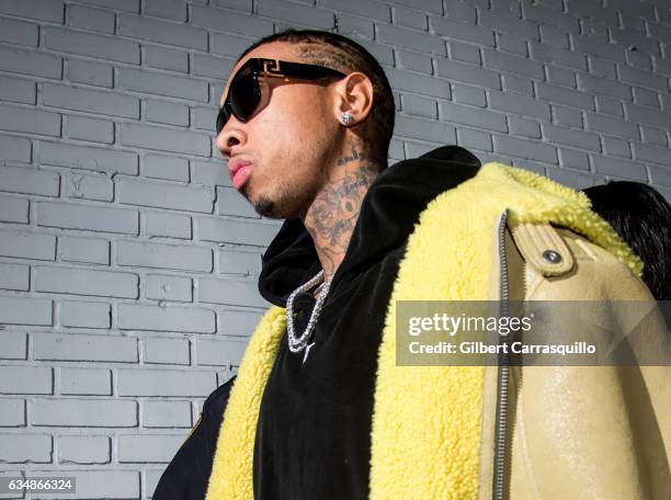 Tyga is seen arriving to the Alexander Wang February 2017 fashion show during New York Fashion Week on February 11, 2017 in New York City.