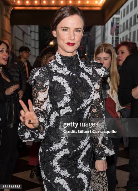 Actress Juliette Lewis is seen arriving to the Christian Siriano show during, New York Fashion Week: The Shows at The Plaza Hotel on February 11,...