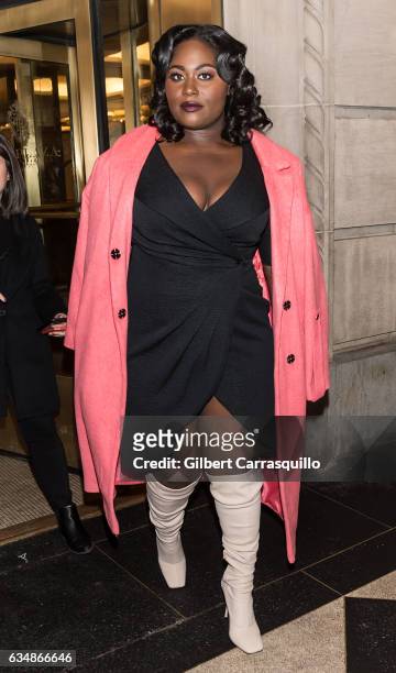 Actress Danielle Brooks is seen arriving to the Christian Siriano show during, New York Fashion Week: The Shows at The Plaza Hotel on February 11,...