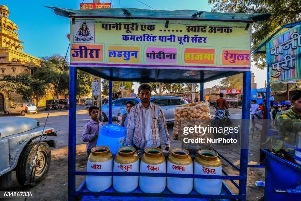 Market of Jaisalmer city of Rajasthan , India on 11 Feb,2017.Jaisalmer About, nicknamed &quot;The Golden city&quot;, is a city in the Indian state of...