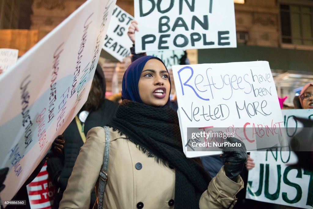 Activists Demonstrate Against President Trump's Immigration Ban