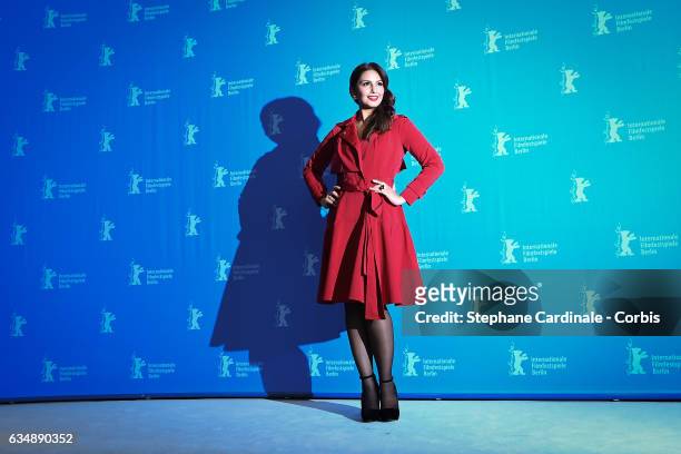 Actress Huma Qureshi attends the 'Viceroy's House' photo call during the 67th Berlinale International Film Festival Berlin at Grand Hyatt Hotel on...