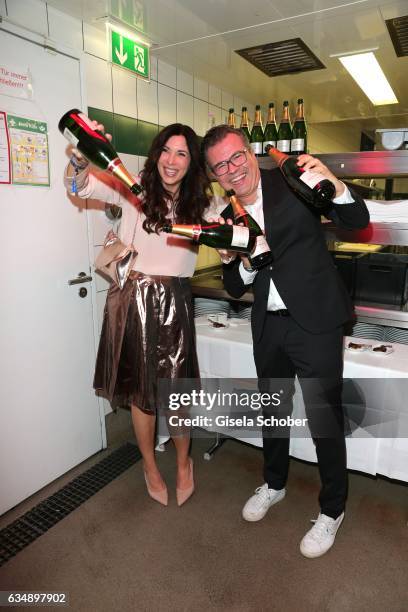 Alexandra Polzin and Reinhard Maetzler during the BUNTE & BMW Festival Night 2017 during the 67th Berlinale International Film Festival Berlin at...