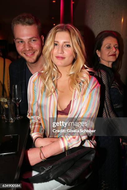 Ben Muenchow and Luna Schweiger, daughter of Til Schweiger, in undone-look during the BUNTE & BMW Festival Night 2017 during the 67th Berlinale...